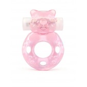 Розовое эрекционное виброкольцо в форме мишки - 1137 - в Шахтах купить с доставкой