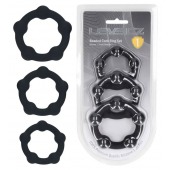 Набор из 3 эрекционных колец Beaded Silicone Cockring Set - Shots Media BV - в Шахтах купить с доставкой