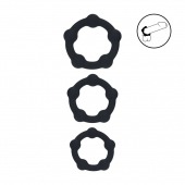Набор из 3 эрекционных колец Beaded Silicone Cockring Set - Shots Media BV - в Шахтах купить с доставкой