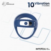 Синее интерактивное эрекционное виброкольцо Rank - Intoyou - в Шахтах купить с доставкой