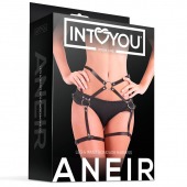 Черные стрепы на бёдра Aneir - Intoyou - купить с доставкой в Шахтах