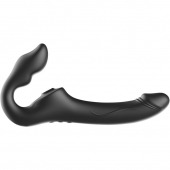 Черный безремневой страпон с 3 моторами - Ibiza - купить с доставкой в Шахтах