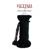 Черная веревка для фиксации Deluxe Silky Rope - 9,75 м. - Pipedream - купить с доставкой в Шахтах