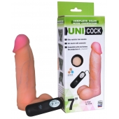 Фаллическая насадка Харнесс UNICOCK 7  с вибрацией - 19 см. - LOVETOY (А-Полимер) - купить с доставкой в Шахтах