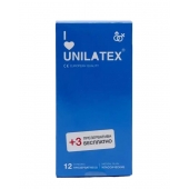 Классические презервативы Unilatex Natural Plain - 12 шт. + 3 шт. в подарок - Unilatex - купить с доставкой в Шахтах