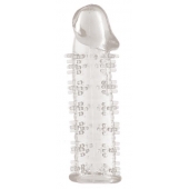 Гелевая прозрачная насадка с шипами - 12 см. - Toyfa Basic - в Шахтах купить с доставкой