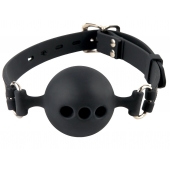 Силиконовый кляп-шар с отверстиями для дыхания Silicone Breathable Ball Gag Small - Pipedream - купить с доставкой в Шахтах