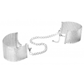 Серебристые наручники-браслеты Desir Metallique Handcuffs - Bijoux Indiscrets - купить с доставкой в Шахтах