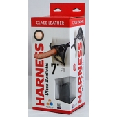 Насадка-фаллоимитатор на кожаных трусиках Harness Ultra Realistic 7  - 18 см. - LOVETOY (А-Полимер) - купить с доставкой в Шахтах