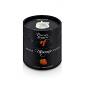Массажная свеча с ароматом клубники Bougie de Massage Gourmande Fraise - 80 мл. - Plaisir Secret - купить с доставкой в Шахтах