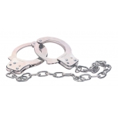 Наручники из металла с длинной цепочкой CHROME HANDCUFFS METAL HANDCUFFS W. KEY - NMC - купить с доставкой в Шахтах
