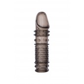 Дымчатая закрытая насадка ToyFa XLover с чешуйками и пупырышками - 13,5 см. - ToyFa - в Шахтах купить с доставкой