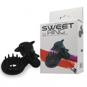 Чёрное эрекционное виброкольцо Sweet Ring с дельфинчиком - Baile - в Шахтах купить с доставкой