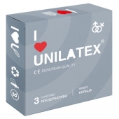 Презервативы с рёбрами Unilatex Ribbed - 3 шт. - Unilatex - купить с доставкой в Шахтах