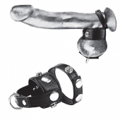 Утяжка для мошонки и пениса Cock Ring With 1  Ball Stretcher And Optional Weight Ring - BlueLine - купить с доставкой в Шахтах