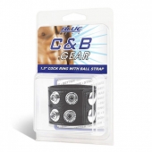 Ремень на член и мошонку 1.5  Cock Ring With Ball Strap - BlueLine - купить с доставкой в Шахтах