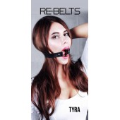 Чёрный кожаный чокер-кляп Tyra Black - Rebelts - купить с доставкой в Шахтах
