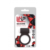 Чёрное эрекционное виброкольцо LIT-UP SILICONE STIMU RING 3 BLACK - Dream Toys - в Шахтах купить с доставкой
