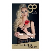Пластиковая метелочка с красными пёрышками Small Feather Tickler - 32 см. - Blush Novelties - купить с доставкой в Шахтах