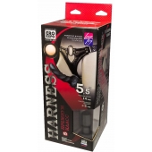 Пояс харнесс премиум класса WOMAN SIMPLEX(S) с 3 черными насадками - LOVETOY (А-Полимер) - купить с доставкой в Шахтах