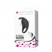 Чёрное эрекционное кольцо с вибрацией Rabbit Vibrator - Baile - в Шахтах купить с доставкой