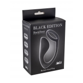 Чёрное эрекционное кольцо с анальной пробкой Button Anal Plug - Lola Games - в Шахтах купить с доставкой