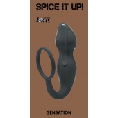 Серое эрекционное кольцо Sensation с анальным стимулятором - Lola Games - в Шахтах купить с доставкой