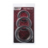 Набор из 3 чёрных эрекционных колец - ToyFa - в Шахтах купить с доставкой