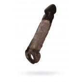 Чёрная насадка на пенис Tс подхватом - 19,5 см. - ToyFa - в Шахтах купить с доставкой