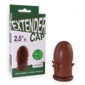 Коричневый латексный удлинитель пениса 2.5 in с шипиками - Sitabella - в Шахтах купить с доставкой