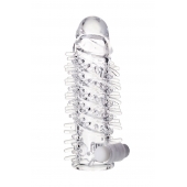 Насадка на пенис TOYFA A-Toys с вибропулей и шипами - 13,4 см. - A-toys - в Шахтах купить с доставкой