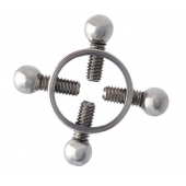 Серебристые зажимы для сосков на винтах - ToyFa - купить с доставкой в Шахтах