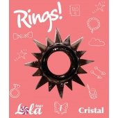 Чёрное эрекционное кольцо Rings Cristal - Lola Games - в Шахтах купить с доставкой