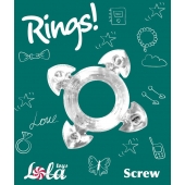 Прозрачное эрекционное кольцо Rings Screw - Lola Games - в Шахтах купить с доставкой