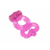Розовое эрекционное кольцо Rings Treadle с подхватом - Lola Games - в Шахтах купить с доставкой