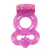 Розовое эрекционное кольцо Rings Treadle с подхватом - Lola Games - в Шахтах купить с доставкой