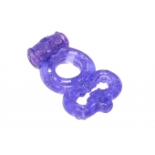 Фиолетовое эрекционное кольцо Rings Treadle с подхватом - Lola Games - в Шахтах купить с доставкой