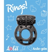 Черное эрекционное кольцо с вибрацией Rings Axle-pin - Lola Games - в Шахтах купить с доставкой