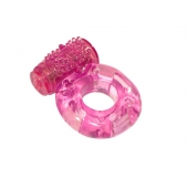 Розовое эрекционное кольцо с вибрацией Rings Axle-pin - Lola Games - в Шахтах купить с доставкой
