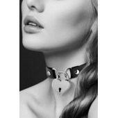 Черный чокер с замком в форме сердца - Bijoux Pour Toi - купить с доставкой в Шахтах