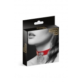 Красный узенький чокер с кольцом - Bijoux Pour Toi - купить с доставкой в Шахтах