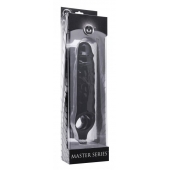 Чёрная увеличивающая насадка на член Mamba Cock Sheath Packaged - 16,5 см. - XR Brands - в Шахтах купить с доставкой