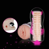 Мастурбатор-вагина Sex In A Can Vibra Vagina Tunnel - Lovetoy - в Шахтах купить с доставкой