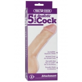 Насадка-реалистик для трусиков Vac-U-Lock 5  Realistic - 12,7 см. - Doc Johnson - купить с доставкой в Шахтах