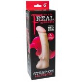 Телесная насадка REAL Standard с усиками на основании - 19 см. - LOVETOY (А-Полимер) - купить с доставкой в Шахтах
