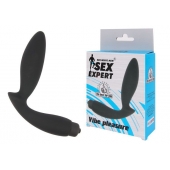 Чёрный вибростимулятор простаты Sex Expert Vibe Pleasure - Sex Expert - в Шахтах купить с доставкой