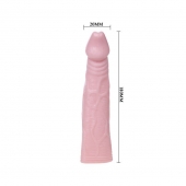 Телесная насадка с вибрацией Sex Expert - 18 см. - Sex Expert - в Шахтах купить с доставкой