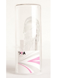 Прозрачная гелевая насадка с клиторальным отростком - 13 см. - Toyfa Basic - в Шахтах купить с доставкой