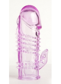 Фиолетовая насадка с коготком и шипами - 13 см. - Toyfa Basic - в Шахтах купить с доставкой