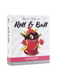 Стимулирующий презерватив-насадка Roll   Ball Raspberry - Sitabella - купить с доставкой в Шахтах